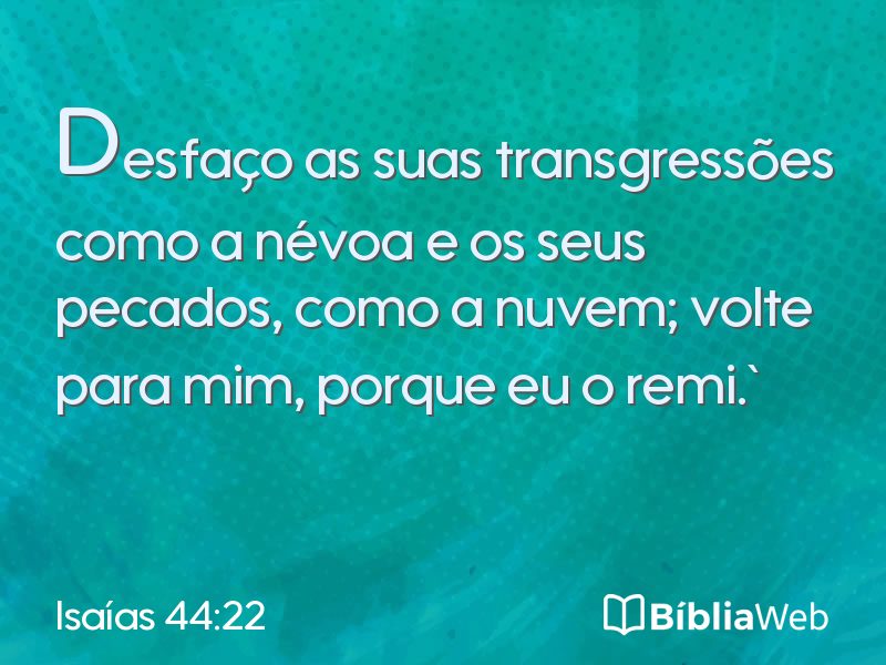 Isaías 44:22 em imagem para compartilhar