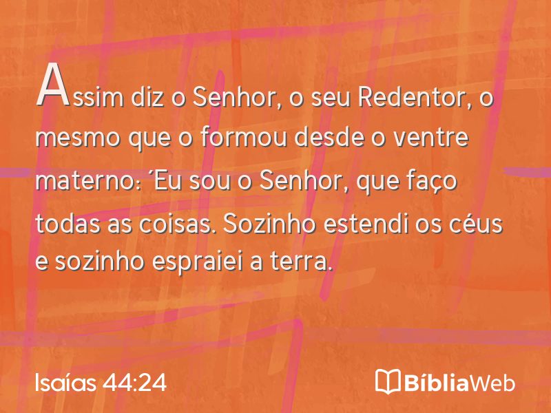 Isaías 44:24 em imagem para compartilhar