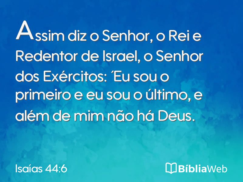 Isaías 44:6 em imagem para compartilhar