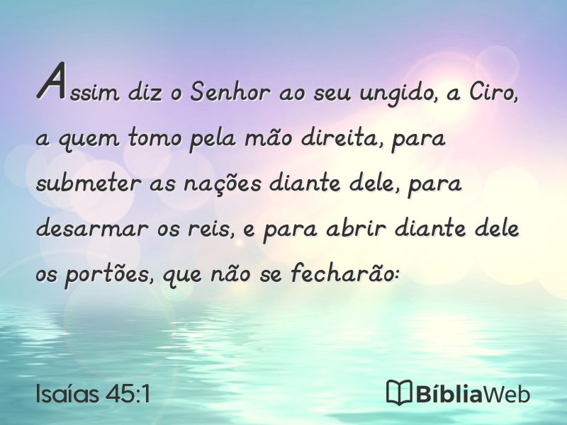 Isaías 45:1 em imagem para compartilhar