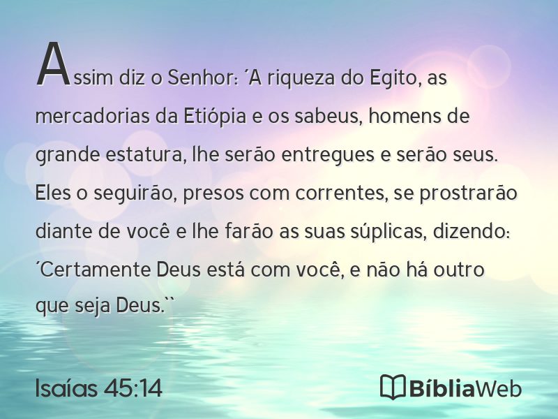 Isaías 45:14 em imagem para compartilhar