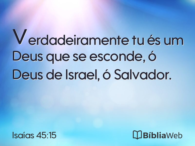 Isaías 45:15 em imagem para compartilhar