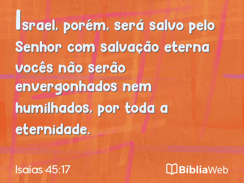 Isaías 45:17 em imagem para compartilhar