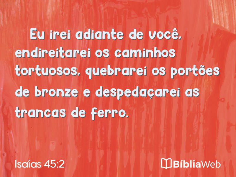 Isaías 45:2 em imagem para compartilhar