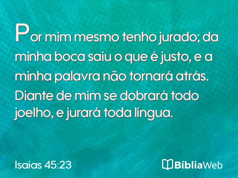 Isaías 45:23 em imagem para compartilhar