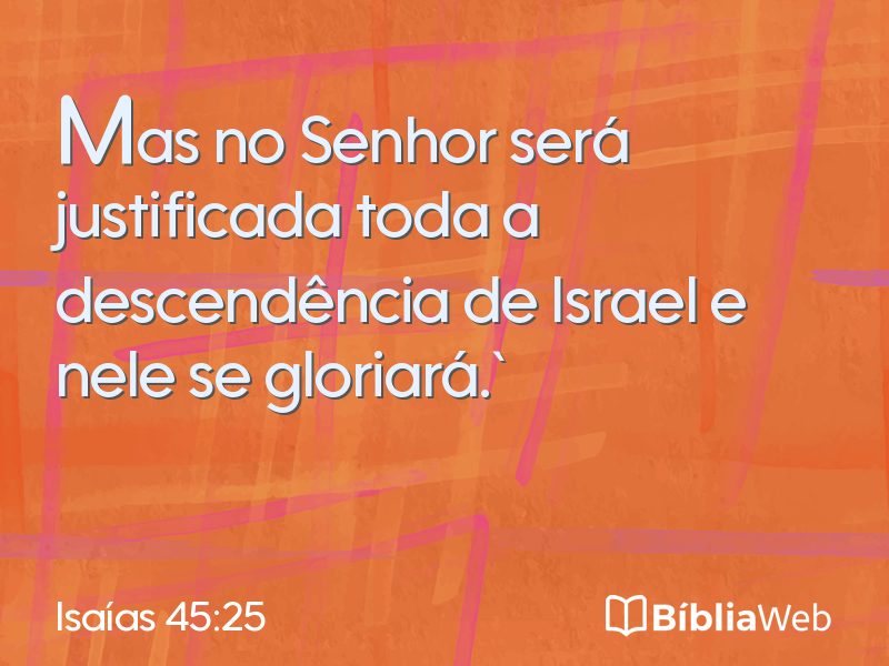 Isaías 45:25 em imagem para compartilhar