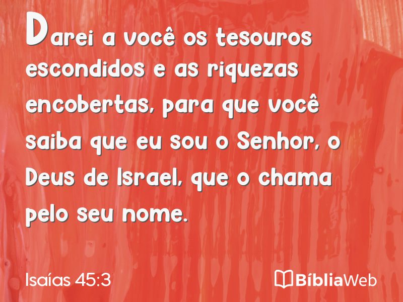 Isaías 45:3 em imagem para compartilhar