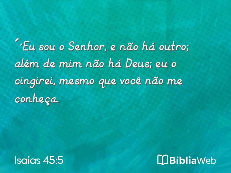 Isaías 45:5 em imagem para compartilhar