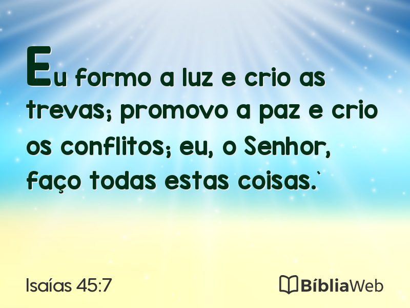Isaías 45:7 em imagem para compartilhar