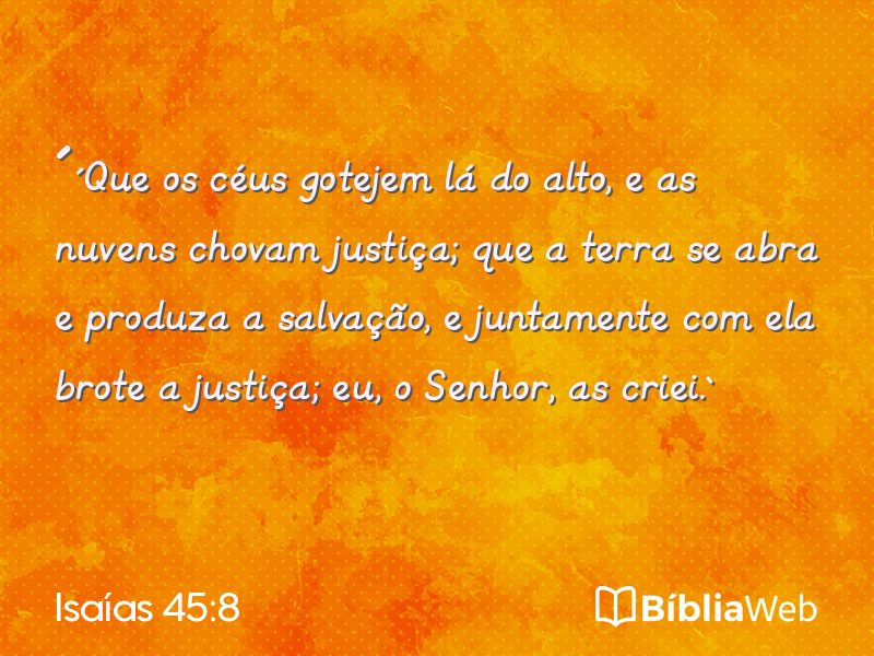 Isaías 45:8 em imagem para compartilhar