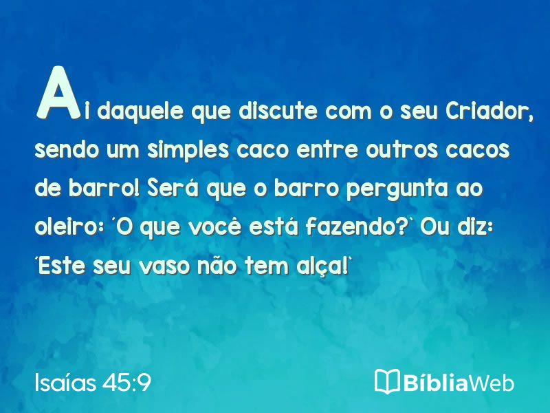 Isaías 45:9 em imagem para compartilhar