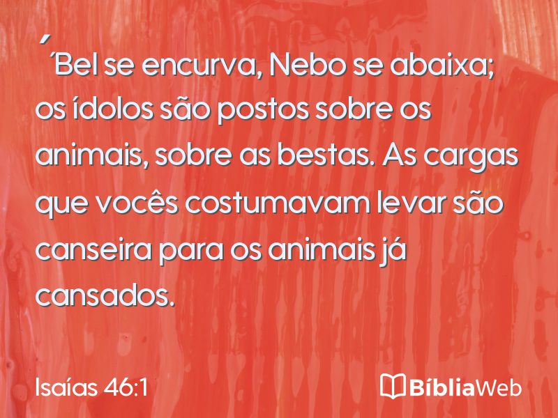 Isaías 46:1 em imagem para compartilhar