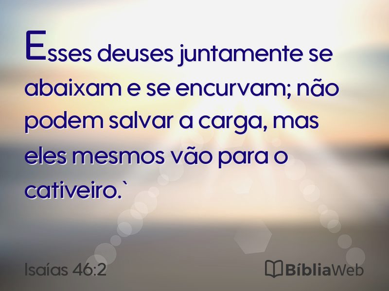 Isaías 46:2 em imagem para compartilhar