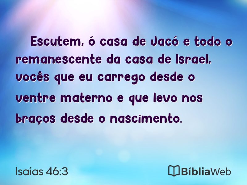 Isaías 46:3 em imagem para compartilhar