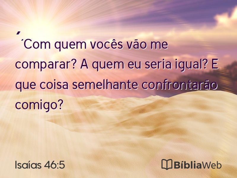 Isaías 46:5 em imagem para compartilhar