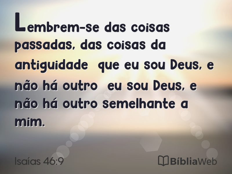 Isaías 46:9 em imagem para compartilhar