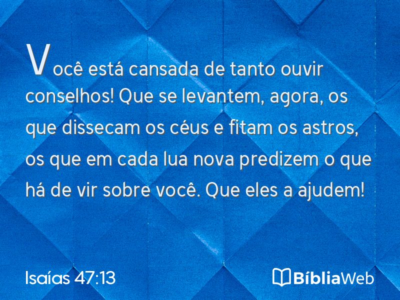 Isaías 47:13 em imagem para compartilhar