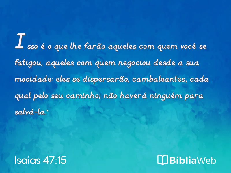 Isaías 47:15 em imagem para compartilhar