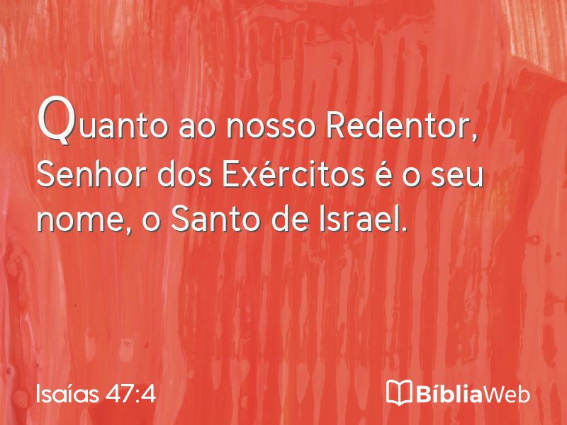 Isaías 47:4 em imagem para compartilhar