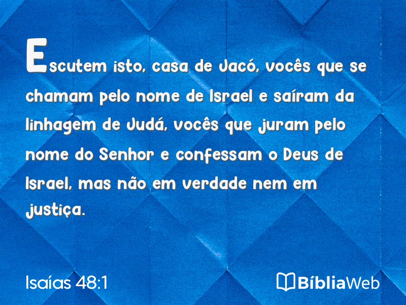 Isaías 48:1 em imagem para compartilhar