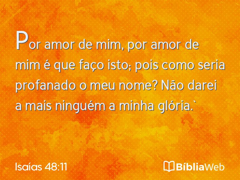Isaías 48:11 em imagem para compartilhar