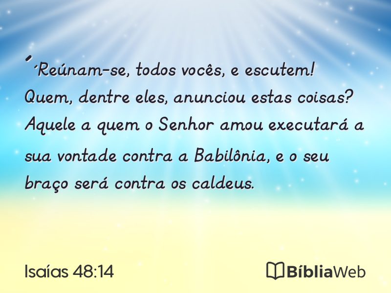 Isaías 48:14 em imagem para compartilhar