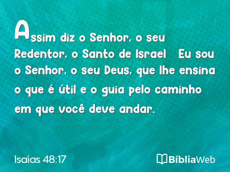 Isaías 48:17 em imagem para compartilhar