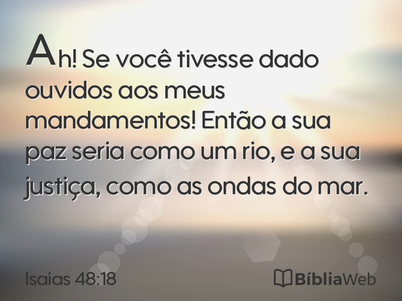 Isaías 48:18 em imagem para compartilhar