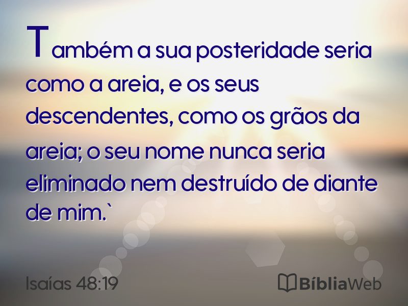Isaías 48:19 em imagem para compartilhar