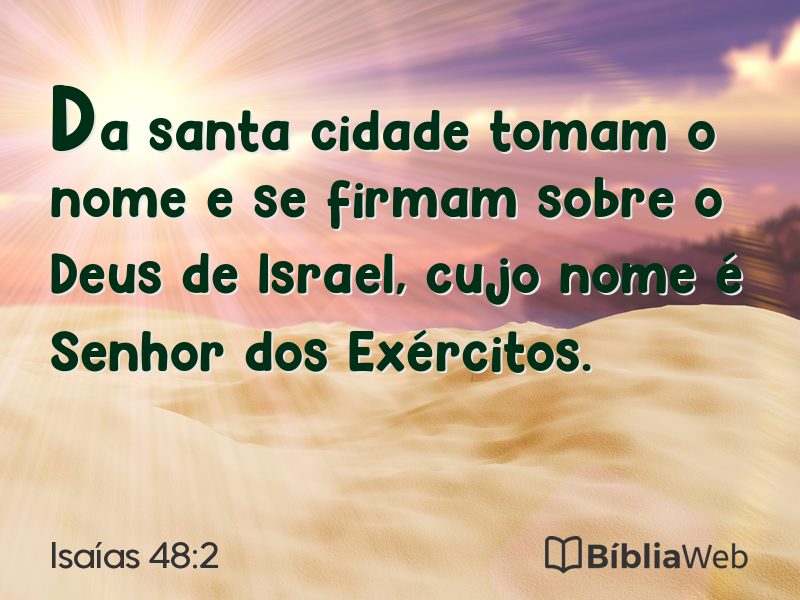 Isaías 48:2 em imagem para compartilhar