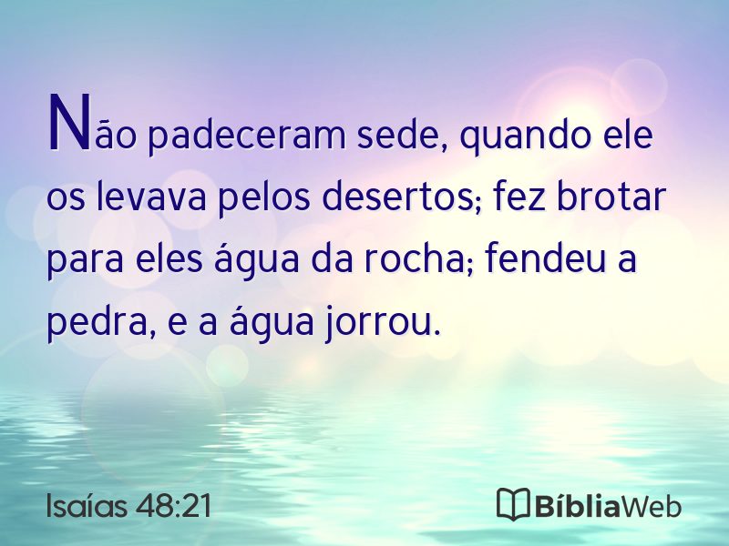 Isaías 48:21 em imagem para compartilhar