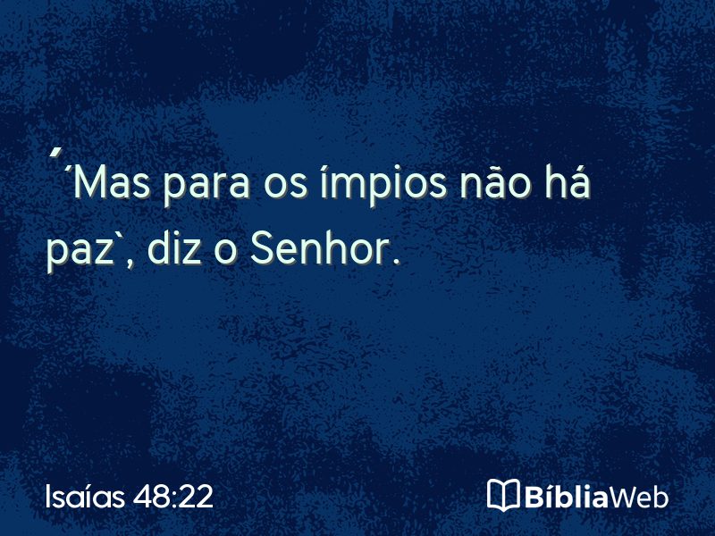 Isaías 48:22 em imagem para compartilhar