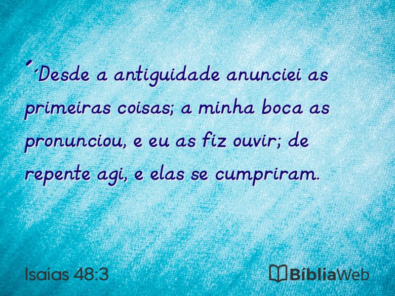 Isaías 48:3 em imagem para compartilhar