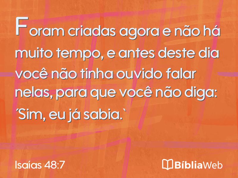 Isaías 48:7 em imagem para compartilhar