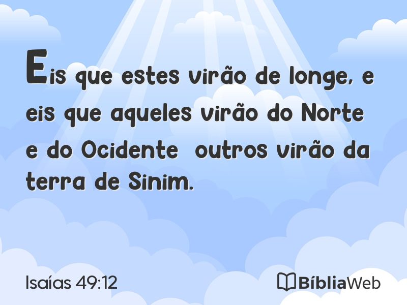 Isaías 49:12 em imagem para compartilhar