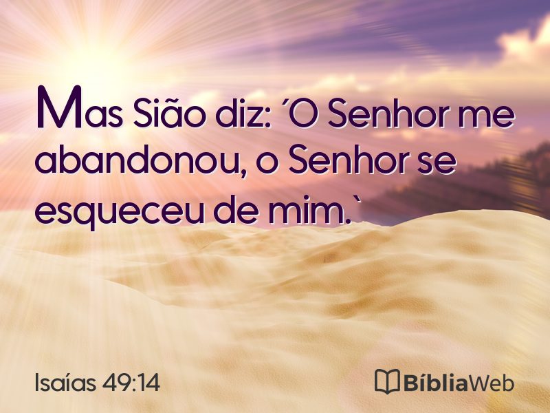 Isaías 49:14 em imagem para compartilhar