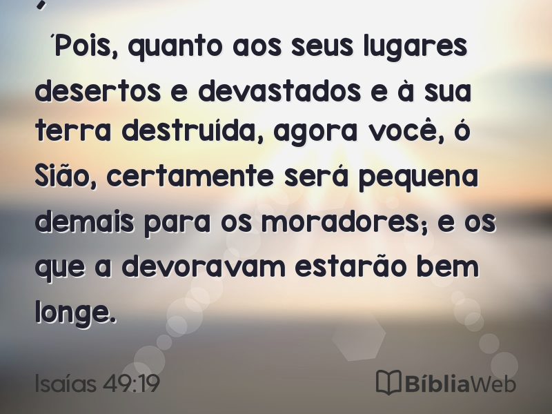 Isaías 49:19 em imagem para compartilhar