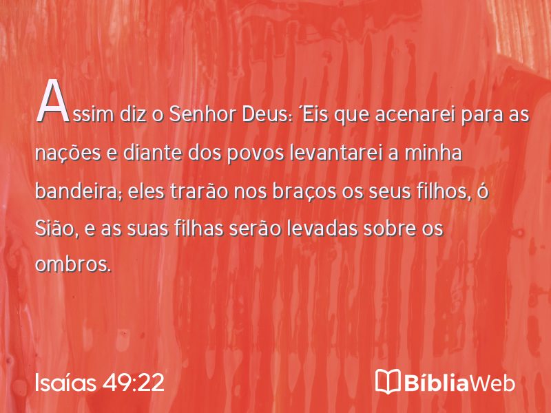 Isaías 49:22 em imagem para compartilhar