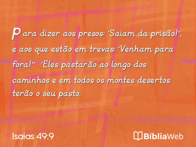 Isaías 49:9 em imagem para compartilhar