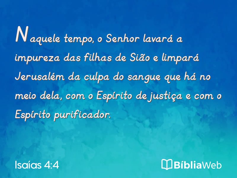 Isaías 4:4 em imagem para compartilhar