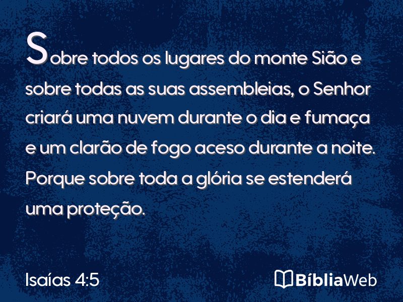 Isaías 4:5 em imagem para compartilhar