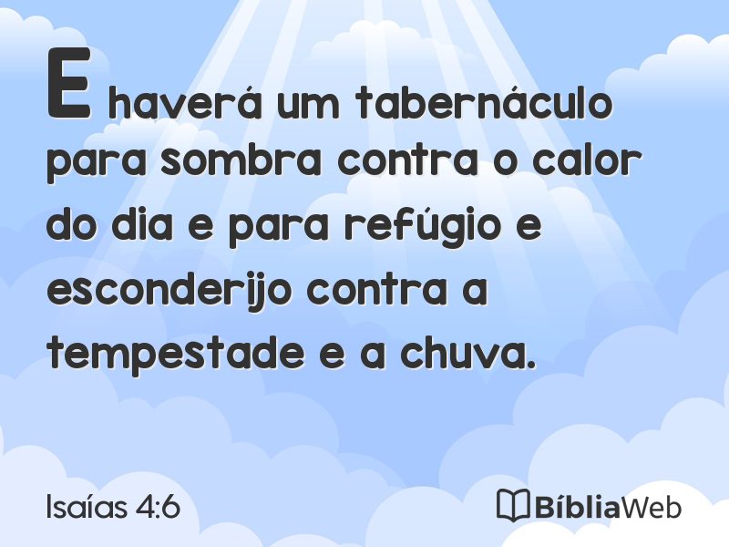 Isaías 4:6 em imagem para compartilhar