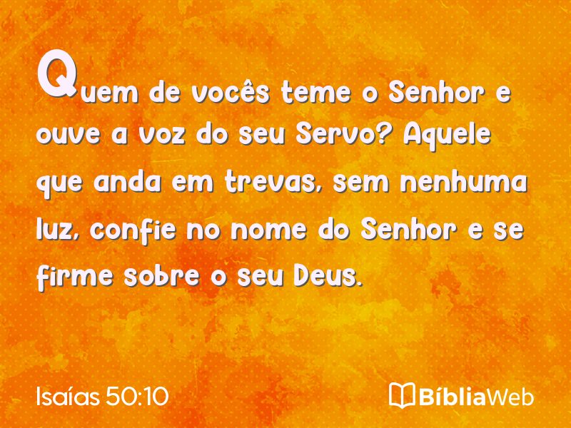 Isaías 50:10 em imagem para compartilhar