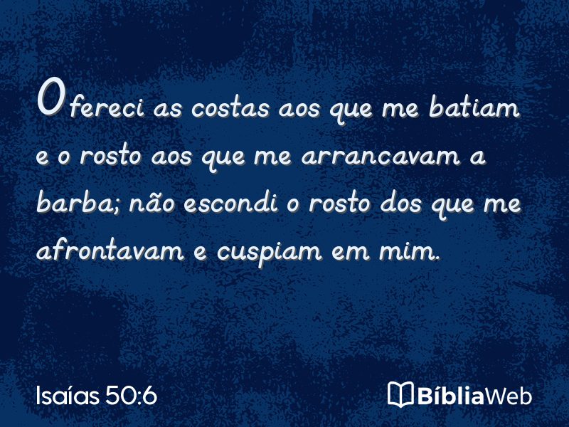 Isaías 50:6 em imagem para compartilhar
