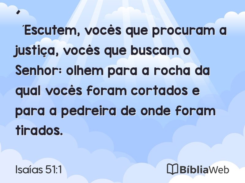 Isaías 51:1 em imagem para compartilhar