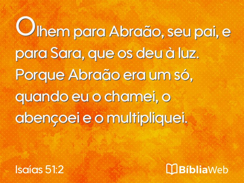 Isaías 51:2 em imagem para compartilhar