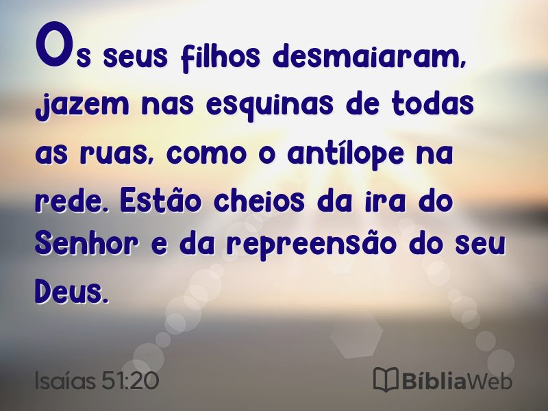 Isaías 51:20 em imagem para compartilhar