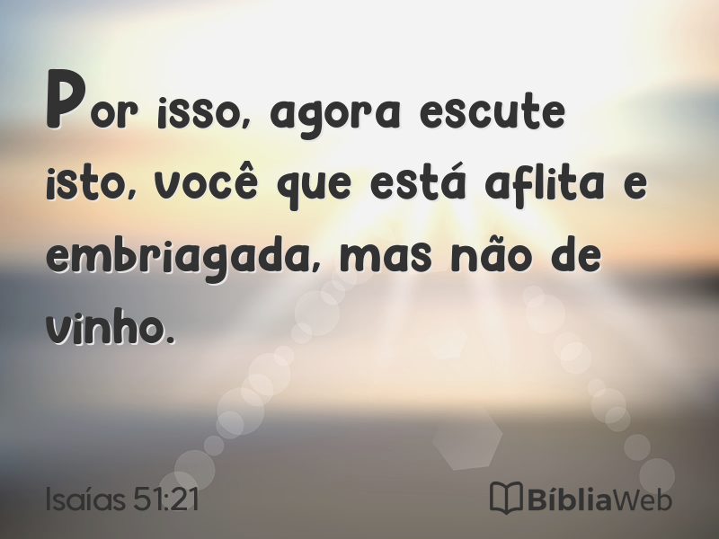 Isaías 51:21 em imagem para compartilhar