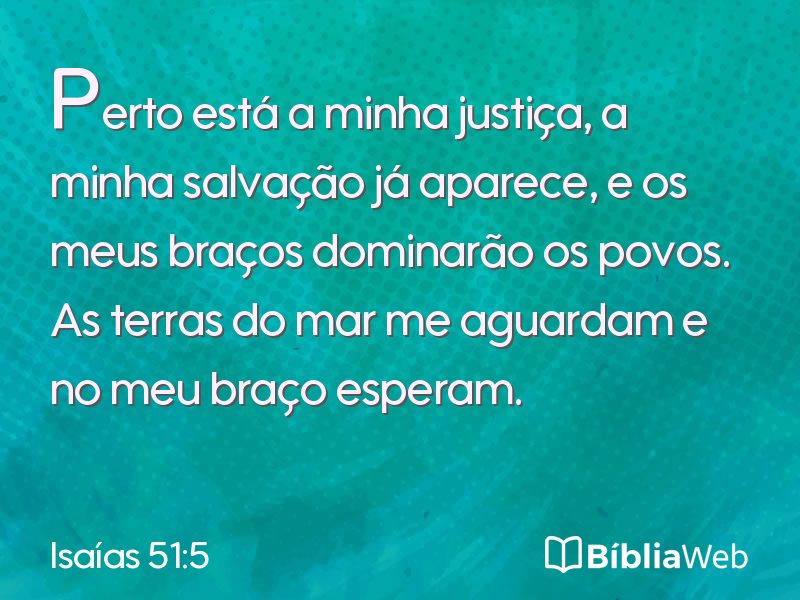 Isaías 51:5 em imagem para compartilhar