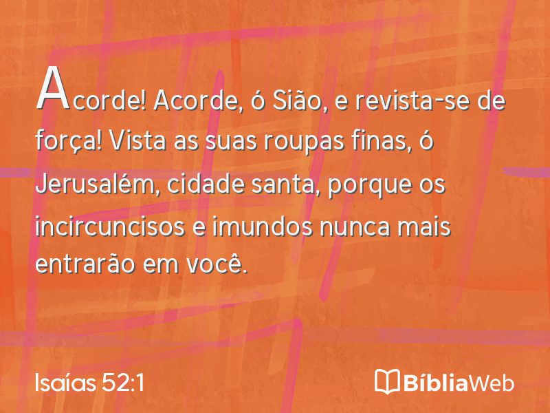 Isaías 52:1 em imagem para compartilhar